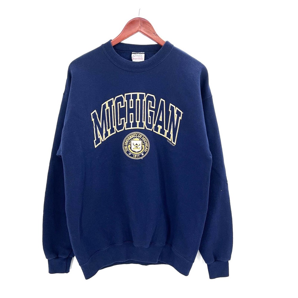 Vintage The University of Michigan Navy Blue Sweatshirt